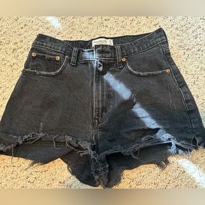 High rise jean shorts